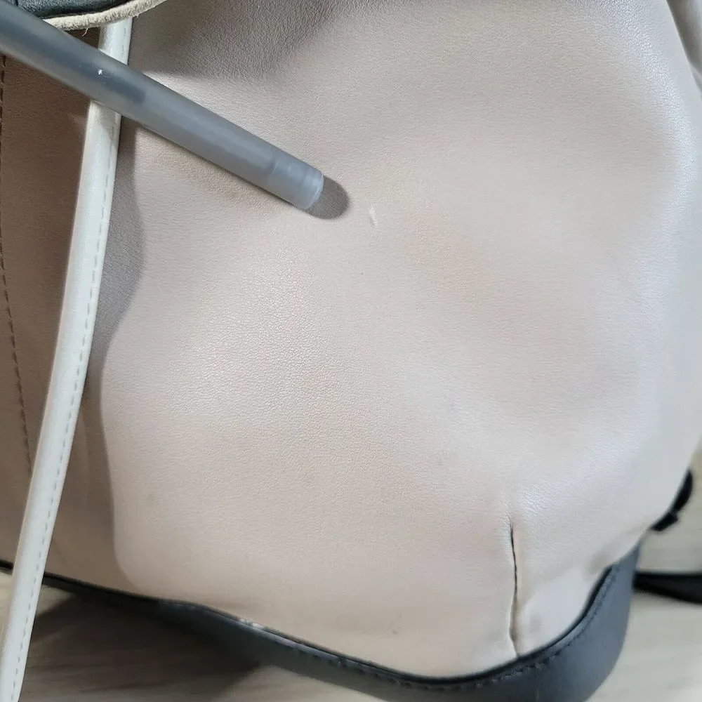 Rag & Bone Pilot Two Tone Backpack Leather Fawn Black Colorblock Purse Suede